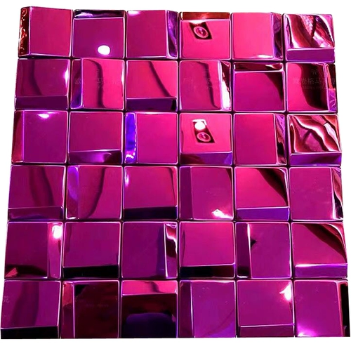 Металлическая трехмерная самоклеющаяся мозаика из нержавеющей стали на стену, в 3d формате