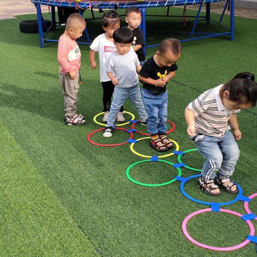 Kindergarten children jump house jumping grid jump circle ring physical fitness agile circle sensory training equipment toy sports