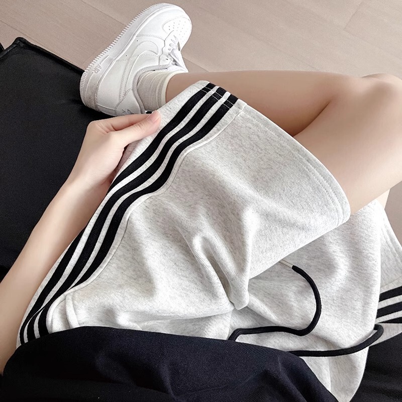 Women's Summer Thin Loose Shorts 2026 New Straight-Leg Pure Cotton High-Waisted Slimming Casual Sports Pants