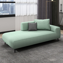 Nordic simple wash-free technology cloth small apartment solid wood latex fabric reclining chair bedroom hotel chaise longue