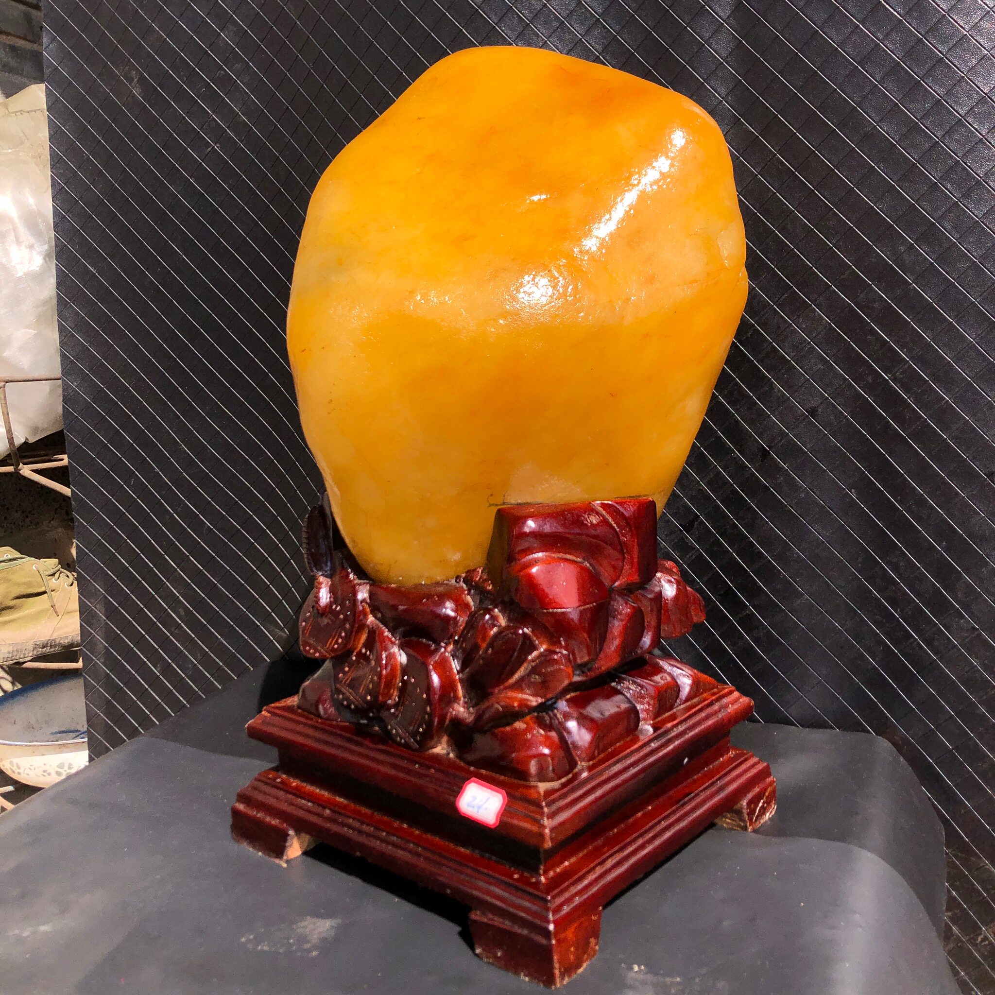 Longling Huanglong Jade rough yellow wax stone rough natural seed decoration Home living room office decoration craft gift decoration