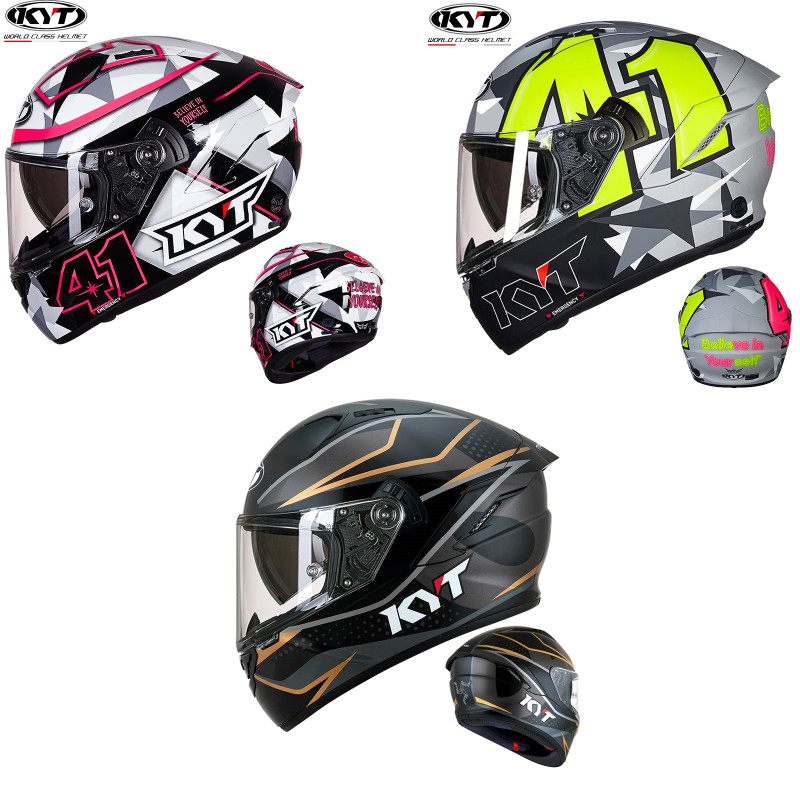 KYT Italy Imported Helmet Full Helmet Super Landscape Double Lens Anti-Fog Men and Women Racing Car Four Seasons NFR