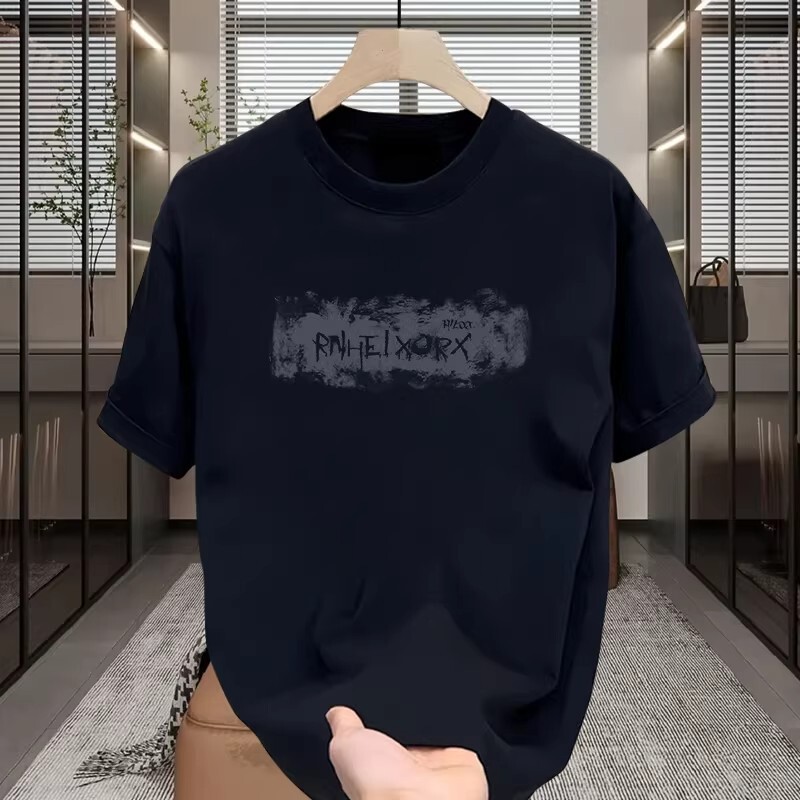 High-End Foreign Trade Trendy Brand Jackson Wang's Same Style American Short-Sleeved T-Shirt for Men, Round Neck, Loose Casual Style, Summer Top