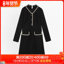 Luxury 2020 winter dress new 2020 Winter new fat mm wooden ear thin Western fashion fashion belly dress