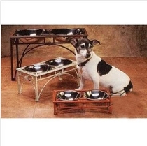 Iron pet feeder large and medium-sized puppy basin rack double basin pet universal eating basin rack large dog basin rack in stock