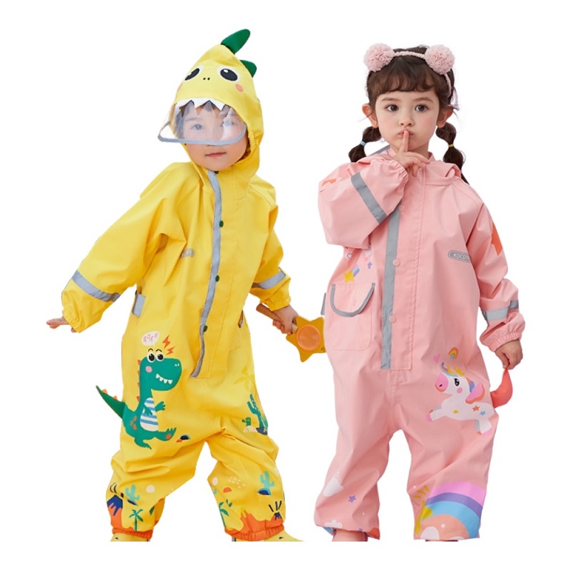 KK树儿童连体雨衣套装全身防水幼儿园宝宝雨披男童女童中小童雨具