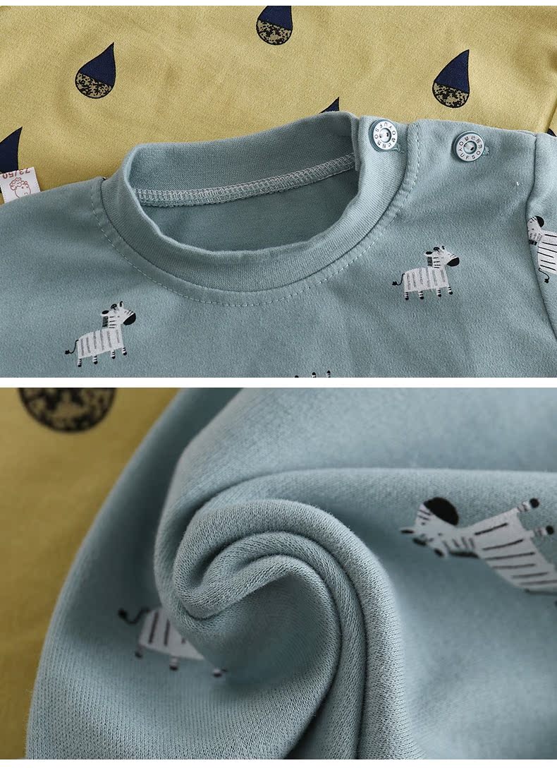 Baby Qiuyi Qiuku Set Cotton Đồ lót cho trẻ em Cô gái bảo vệ eo cao Belly Boy Boy Spring Spring Pyjama quần giữ nhiệt bé gái