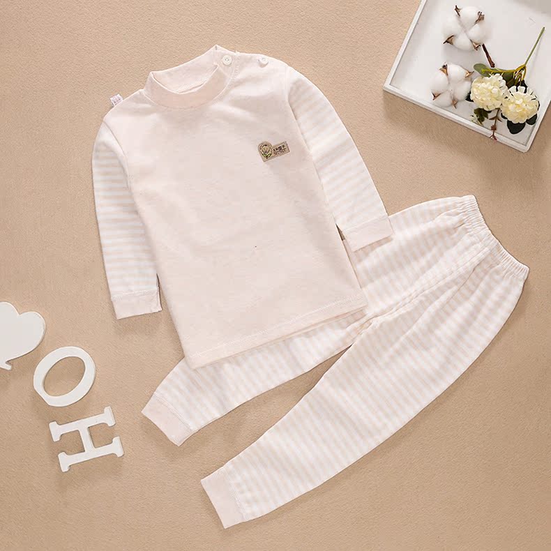 Baby Qiuyi Qiuku Set Cotton Đồ lót cho trẻ em Cô gái bảo vệ eo cao Belly Boy Boy Spring Spring Pyjama quần giữ nhiệt bé gái
