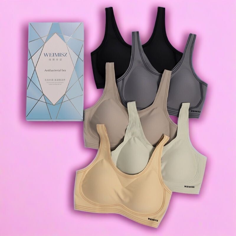 2 Pieces/Weimi Body Shape 618 Wireless Small Chest Seamless Comfortable Thin Sports Vest Bra Underwear for Women 2 Pieces/Weimi Body Shape 618 Wireless Small Chest Seamless Comfortable Thin Sports Vest Bra Underwear for Women