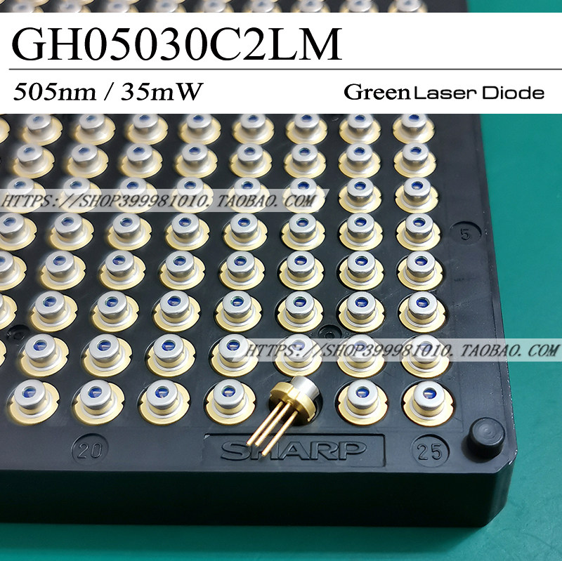 Original Sharp 505nm 30mW 35mW green laser diode GH05030C2LM housing positive electrode