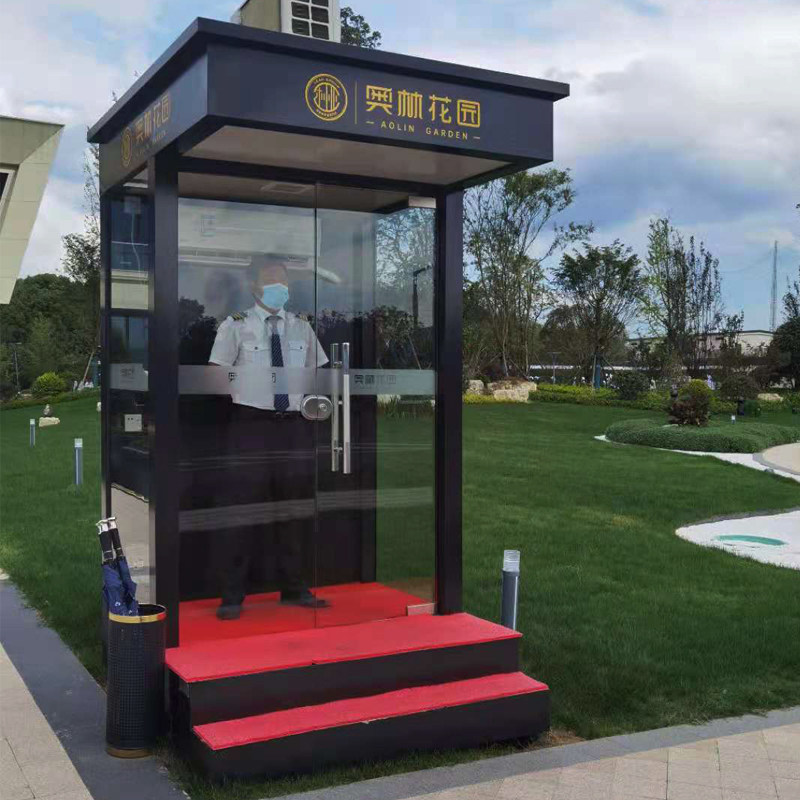 Outdoor station guard booth property security guard station tempered glass platform sample house exhibition center security booth security guard guard booth