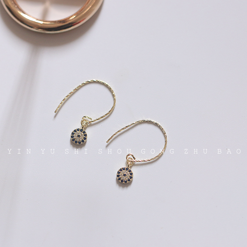 Retro 925 Sterling Silver Turkish Devil's Eye Earrings 2020 New Trendy Small Earrings Small Earrings 14k Gold