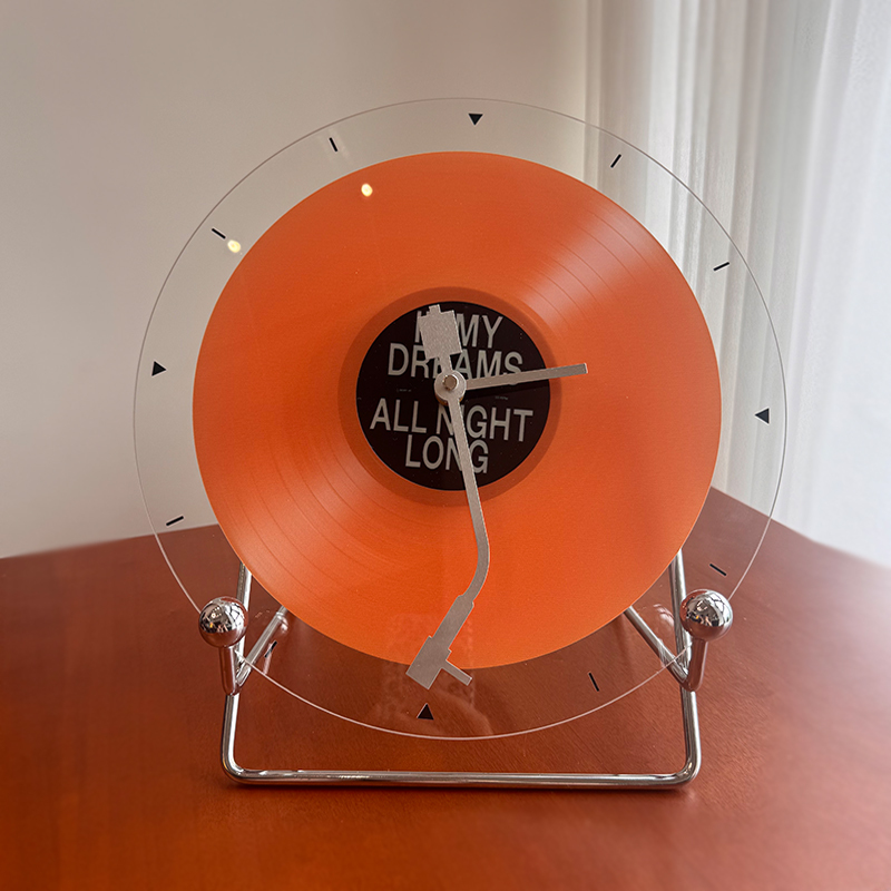 2026《Color Symphony》Vinyl Record Clock Ornament Bauhaus Colorful Wall Clock for Living and Dining Room