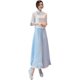 Ethnic style suit women 2023 summer new Chinese style culottes embroidery improved version of cheongsam wide-leg pants two-piece set