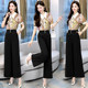 Temperament professional suit women's 2022 summer new casual fashion light familiar style Yujie Fan wide-leg pants two-piece suit