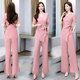 High-end professional suit suit female summer 2022 new fashion temperament goddess fan thin section wide-leg pants two-piece set