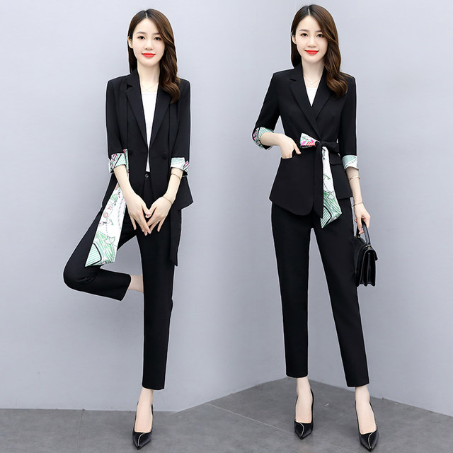 Yujiefan women's suit 2023 spring and autumn new goddess temperament fashion foreign style age-reducing professional suit two-piece suit