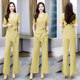 High-end professional suit suit female summer 2022 new fashion temperament goddess fan thin section wide-leg pants two-piece set