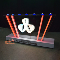 Guihe Cloud Customized Enterprise glowing white hand palm printing stand high-end festival push launch stage props