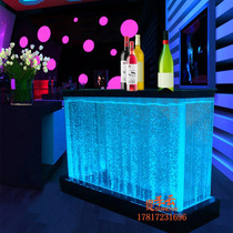 Custom acrylic water screen screen reception desk water bubble consulting desk Creative luminous bar table water curtain front desk