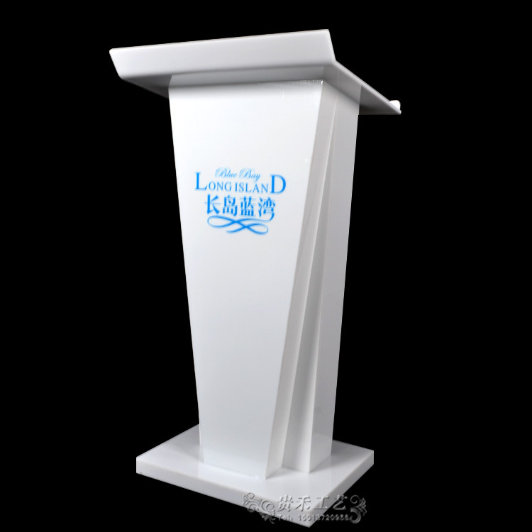 Custom white acrylic podium podium podium Simple reception desk Help desk Sample house Display center Information desk