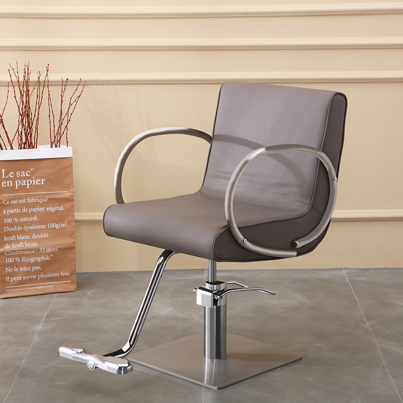 New light and luxurious wind Beauty chair Stainless Steel Armchair Hairdresshop Haircut Chair Tide Shop Hair Salon Hairdresner Hairdreschon