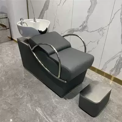 Half-lying shampoo bed hair salon special Flushing bed stainless steel simple light luxury gold-plated bed can be customized many
