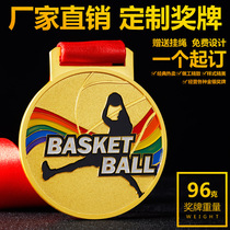 This is the slam dunk medal custom metal medal small listing School Sports Basketball competition champion commemorative card