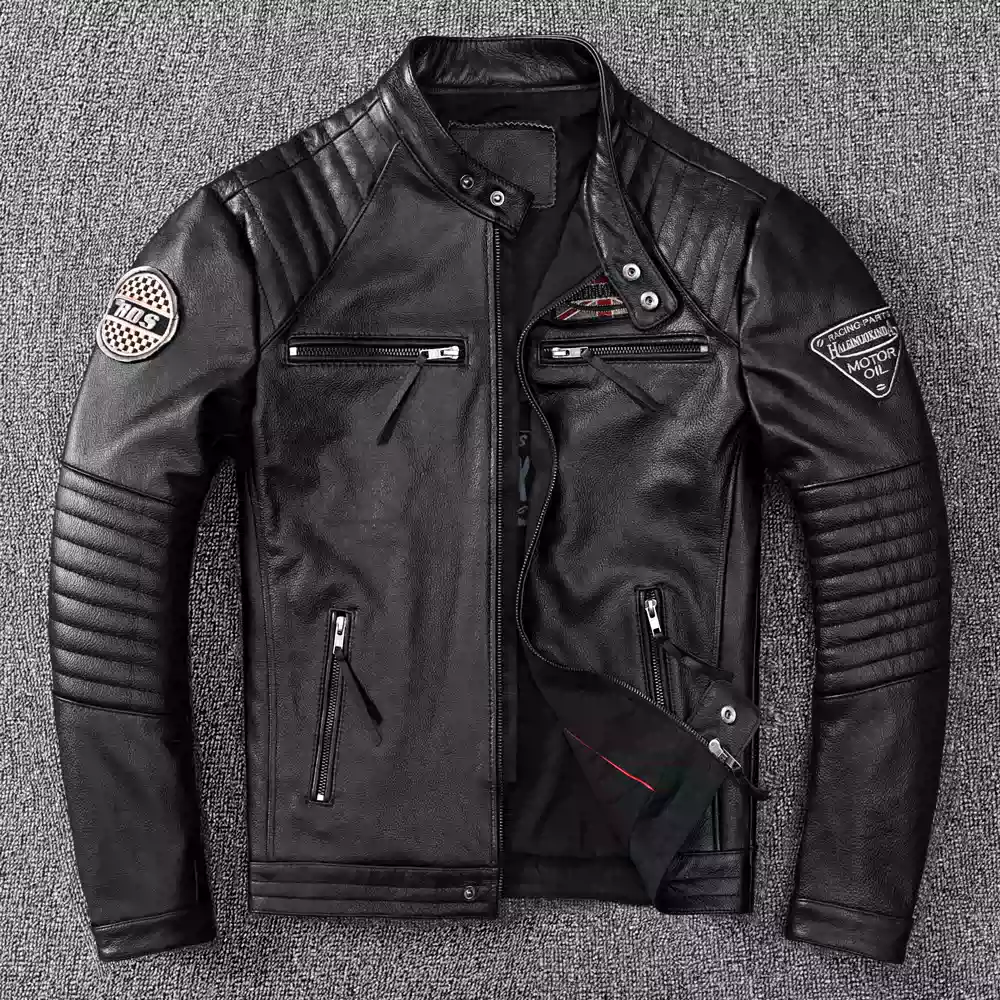 Xe máy Harley lớp trước áo khoác da nam đi xe máy phù hợp với dáng ngắn thanh niên áo khoác da áo khoác ưu đãi đặc biệt