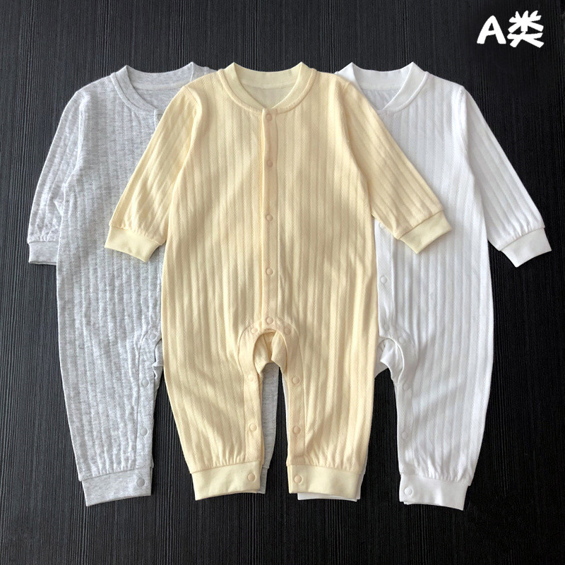 Spring and autumn Season infant clothes for newborn clothes pure cotton male and female baby long sleeve khaal pyjamas climbing clothes for autumn clothing