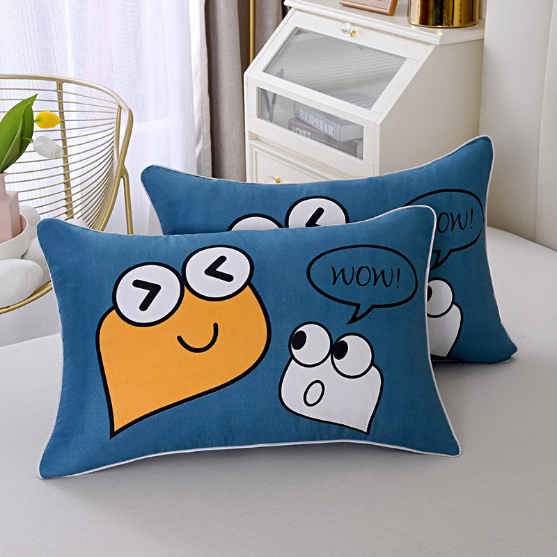 Pillow single neck pillow to help sleep home adult pillow core with pillowcase a pair of student dormitory whole head male summer