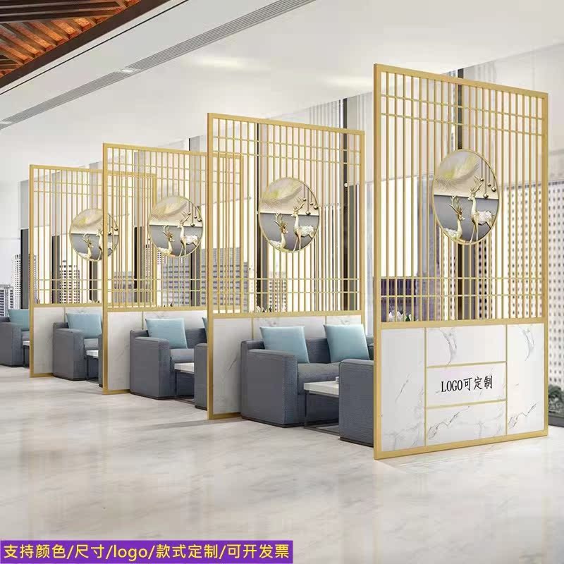 Custom Dining Room Light Lavish Iron Art Cassette Screen Fire Pot Shop Bar Sample House Display Center Partition Hotel Decoration Hollowed-out