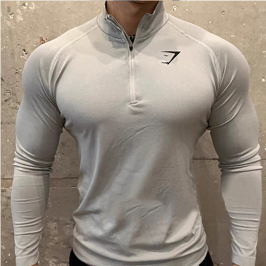 Handsome Men's Quick-Drying Sports Fitness Long-Sleeved T-Shirt, New Style, Elastic, Breathable and Comfortable Top for Weight Training