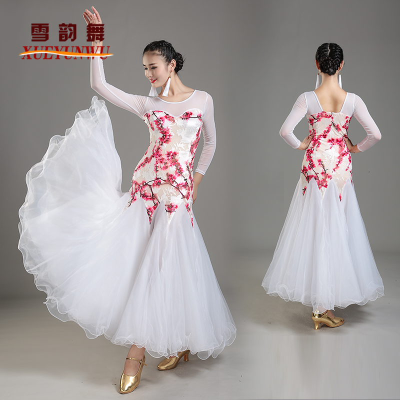 New Bag Hip Morden Dance Foreign Dress Waltz Big Swing Social Dance National Mark Dance for Snow Rhythmic Dance 065