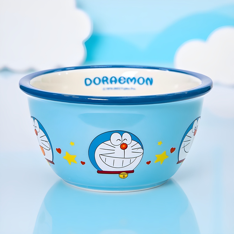 Doraemon Co-Branded Ceramic Rice Bowl Tableware for Personal Use, High Aesthetic Appeal, Cute, Creative, Unique, and Attractive for Girls Doraemon Co-Branded Ceramic Rice Bowl Tableware for Personal Use, High Aesthetic Appeal, Cute, Creative, Unique, and Attractive for Girls