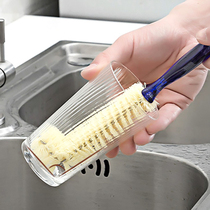 Japan KM long wash cup brush bottle brush kitchen brush right angle bottle bottom brush nylon fiber creative cleaning brush