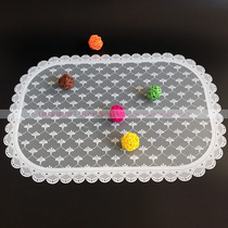 South Korea imported transparent printed placemat western table mat waterproof and oil-proof tableware dinner plate mat can be bent soft coaster