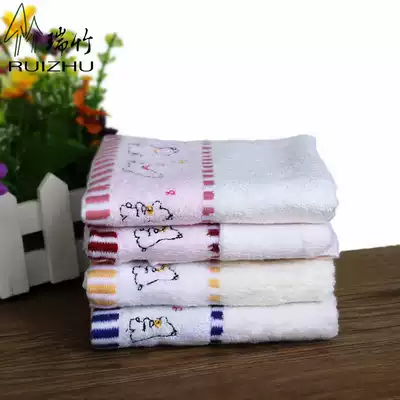 Rui bamboo fiber towel cartoon children's towel student facial towel face towel cute embroidery beauty quality recommendation