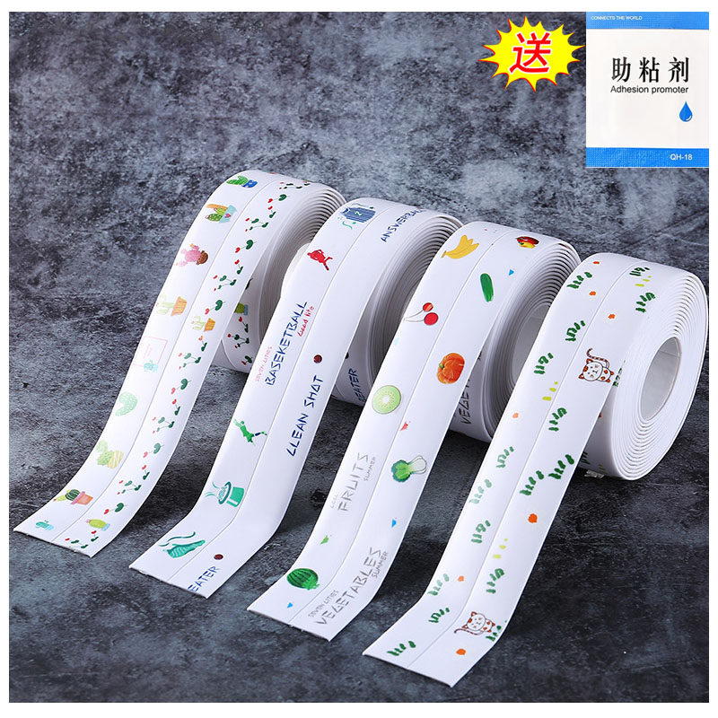 Sink Stickup Kitchen Waterproof mildew-proof Sewn Beauty Sewn with bathroom Toilet Sticker Wall Corner Wire Kitchen and Transparent No Mark Seal