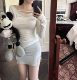 JAMAIS VU Clearance Swing Collar Style Korean niche Design Strap Waist Pleated Long Sleeve Top