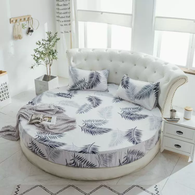 Fitted khách sạn vòng tròn gia đình tròn khăn trải giường của bốn bộ vòng giường tròn tròn khăn trải giường bedspread giường váy áo tròn - Váy Petti