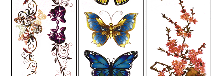 Dán hình xăm không thấm nước nữ lâu dài cánh tay hoa sáng tạo 3D Hàn Quốc mô phỏng sexy tattoo body painted rhinestone dán hình xăm dán nước