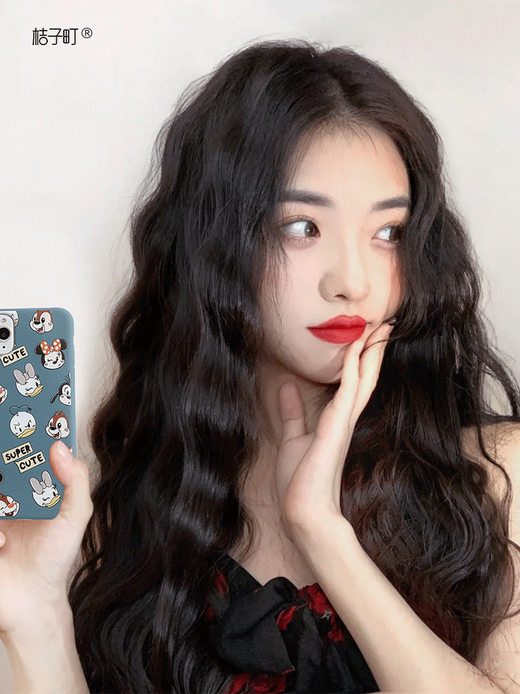 Wig Female long hair Corn perm One-piece wool roll simulation hair Long curly hair Big wave incognito hair extension wig piece