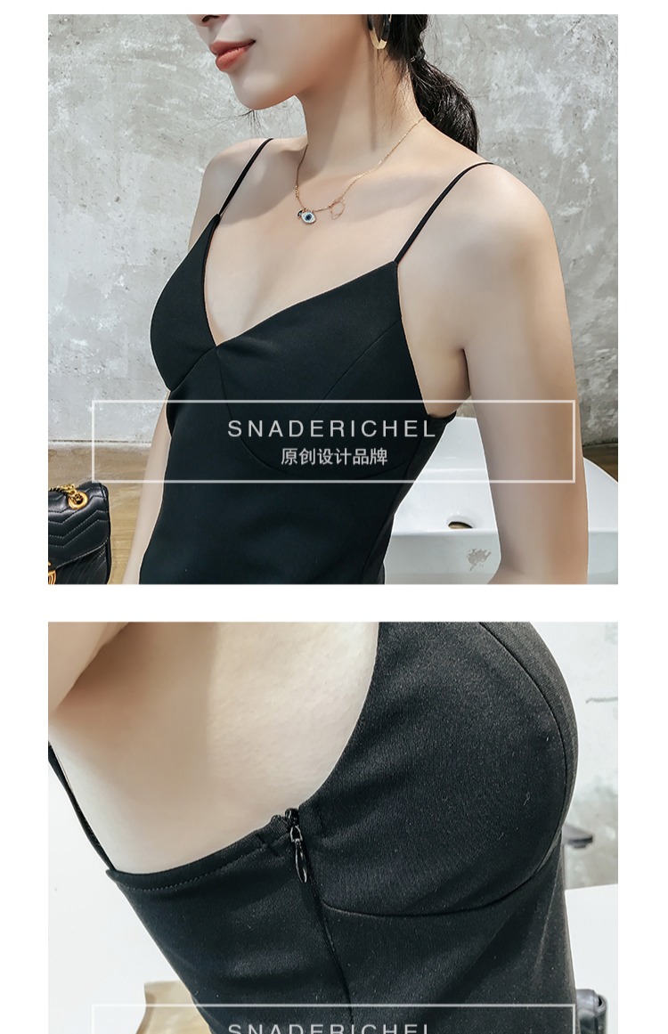 <SR Tùy chỉnh> 2017 Bán mùa xuân Đen Áo yếm có tay màu đen áo sơ mi nữ