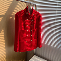 The great coat of the long section in the winter wool of the autumn and winter wool of the Aunts Workshop of the Imperial Palace
