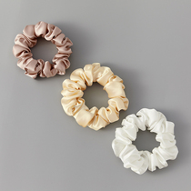 Cnsilk 100% mulberry silk hair ring medium large intestine ring does not hurt hair headwear ponytail hair rope head rope rubber band