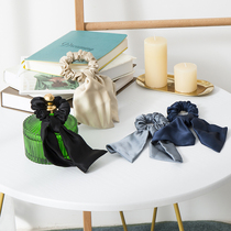  Cnsilk 100%mulberry silk silk hair ring French girl hair accessories Retro headband ribbon streamer Hair band