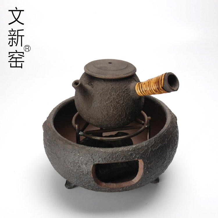 (Vin New Kilns) Outdoor Burning Carbon Ravens Stew Tea Ware Purple Sand Cooking Tea Stove Wind Stove Creative Purple Sand Handmade Tea Dao Tea Ware