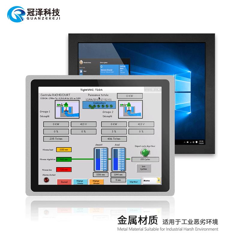 Embedded waterproof industrial work control All8 10 12 12 17 17 19 inch resistance capacitive touch display