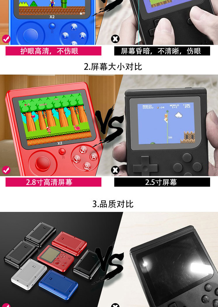 Pocket PSP trò chơi điều khiển mini FC cầm tay trẻ em câu đố FC hoài cổ Tetris rocker sạc - Bảng điều khiển trò chơi di động máy chơi game cầm tay
